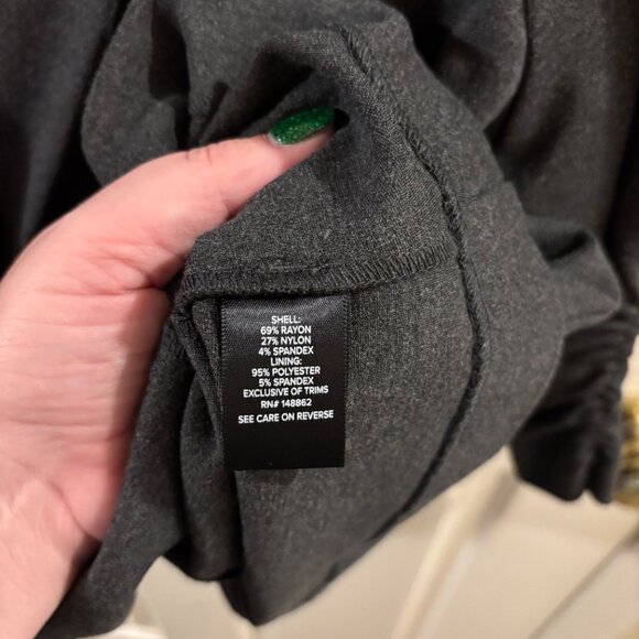 TORRID Charcoal Gray Blazer Jacket w Ponte Blazer with Ruched Sleeves ~ 3X ~ NWT - Picture 5 of 5